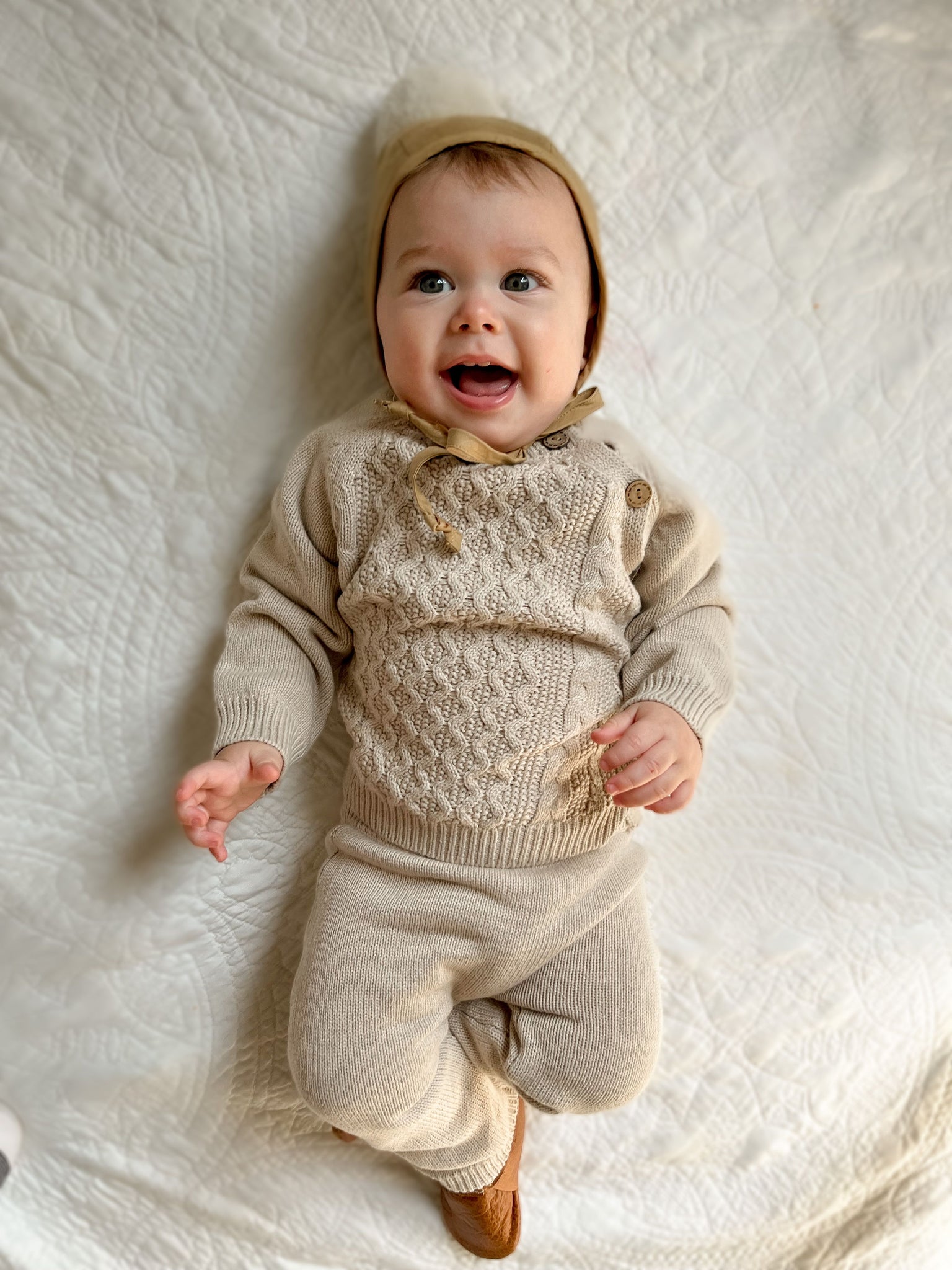 Taylor Knitted Two Piece Set - Taupe