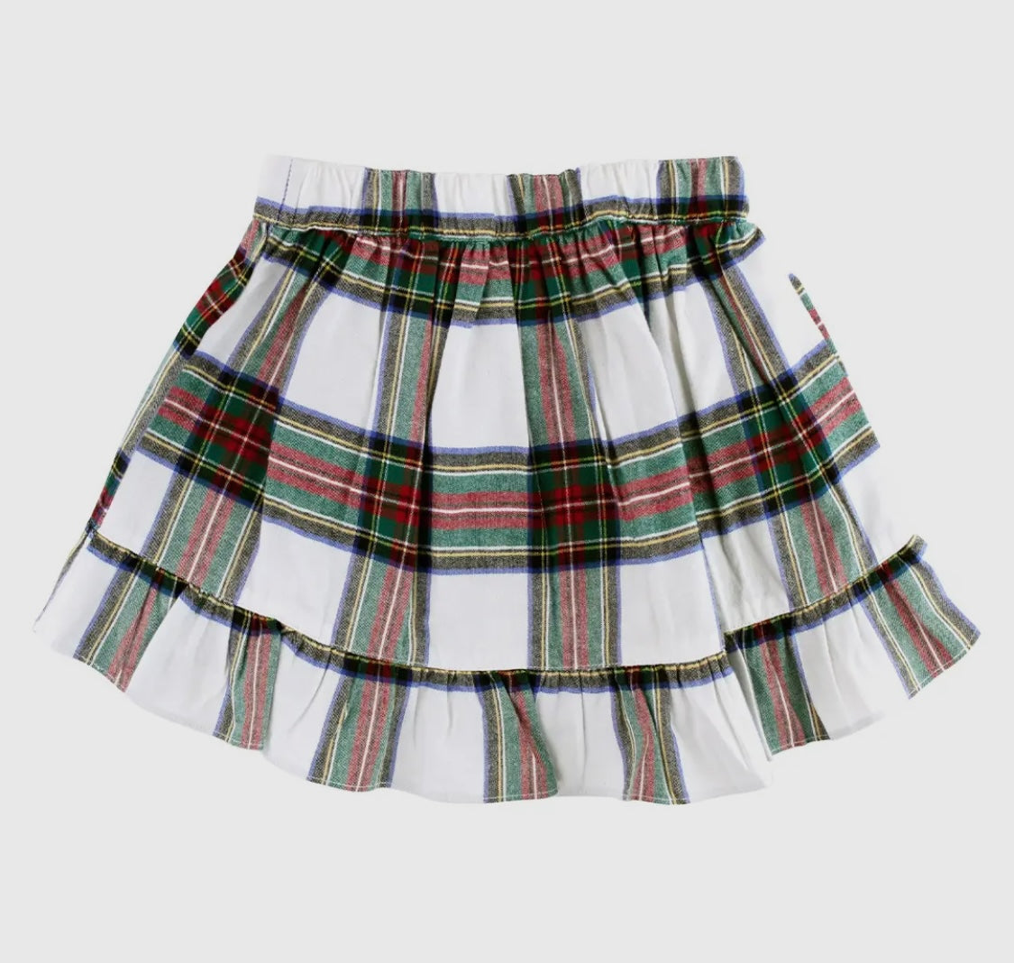 Janie - Plaid Ruffle Wrap Skirt