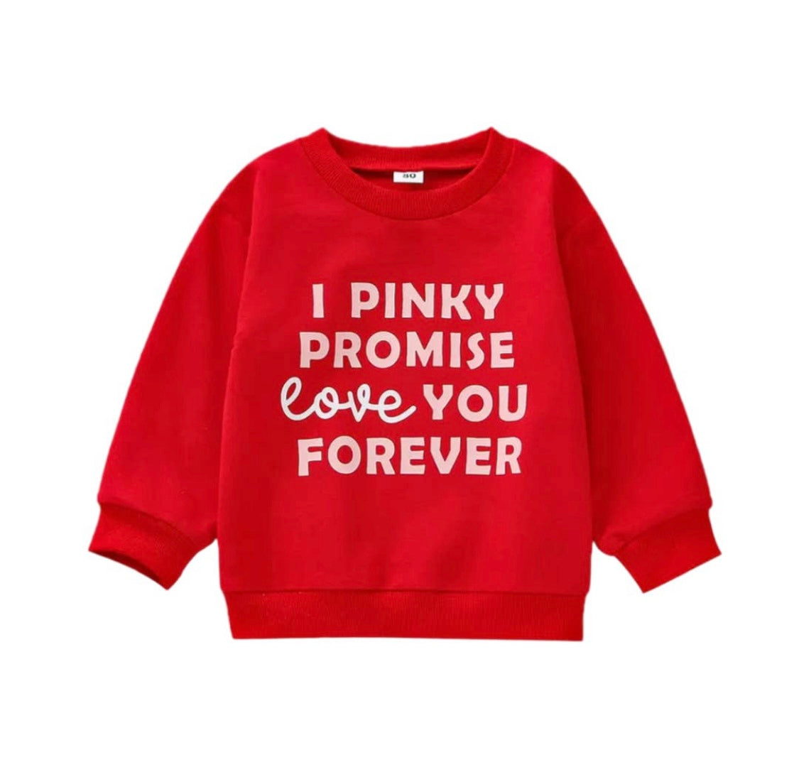 Pinky Promise Sweatshirt - Red
